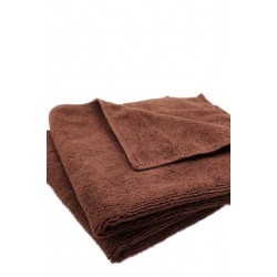 Short Pile 380GSM Microfiber Towel, Brown 16" x 16"